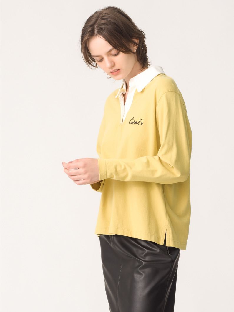 ラガーシャツ（チャコールグレー/イエロー） 詳細画像 yellow 1