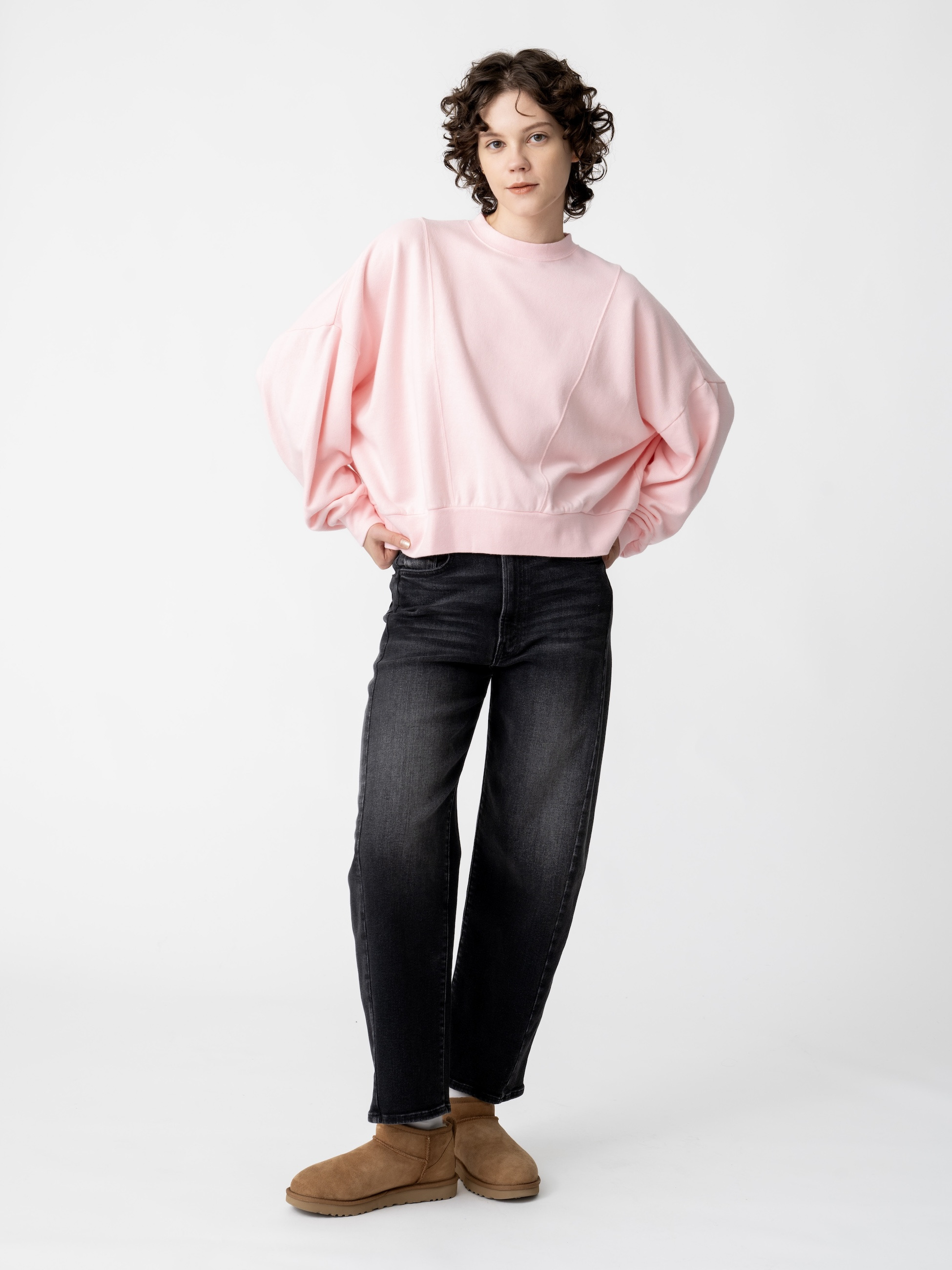 RHC RonHerman ロンハーマン クルースウェット ピンク 刺繍モデル ロンハーマン 刺繍 スウェット ピンク