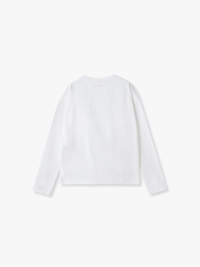 コンビニエント ロングスリーブティー（ホワイト/トップグレー/ブラック） 詳細画像 white 1