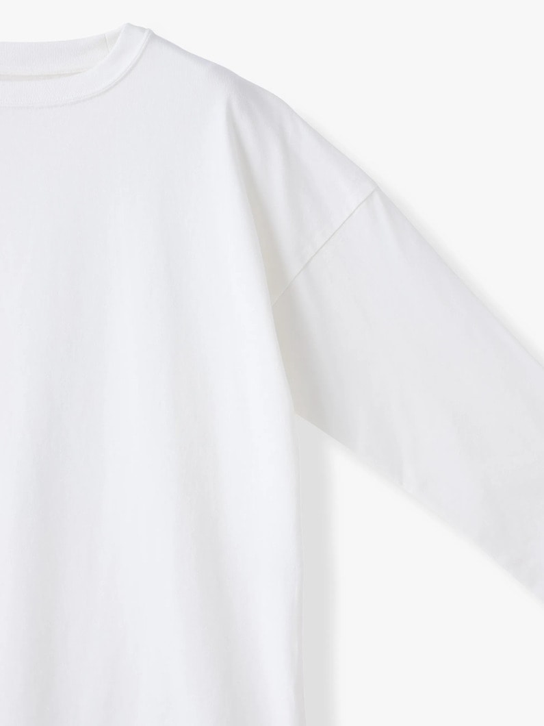 コンビニエント ロングスリーブティー（ホワイト/トップグレー/ブラック） 詳細画像 white 2