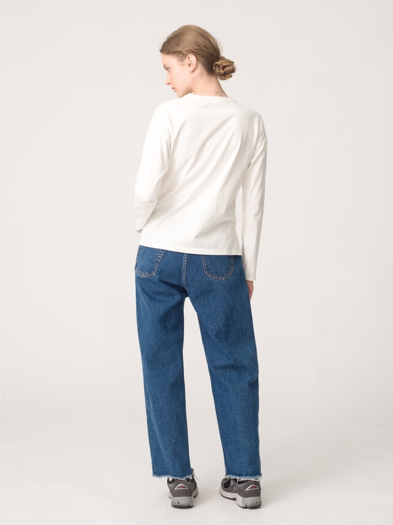 コンビニエント ロングスリーブティー（ホワイト/トップグレー/ブラック） 詳細画像 white 3