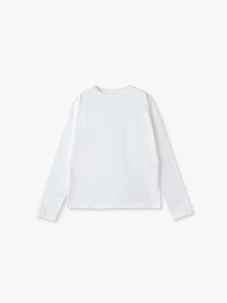 コンビニエント ロングスリーブティー（ホワイト/トップグレー/ブラック） 詳細画像 white 4