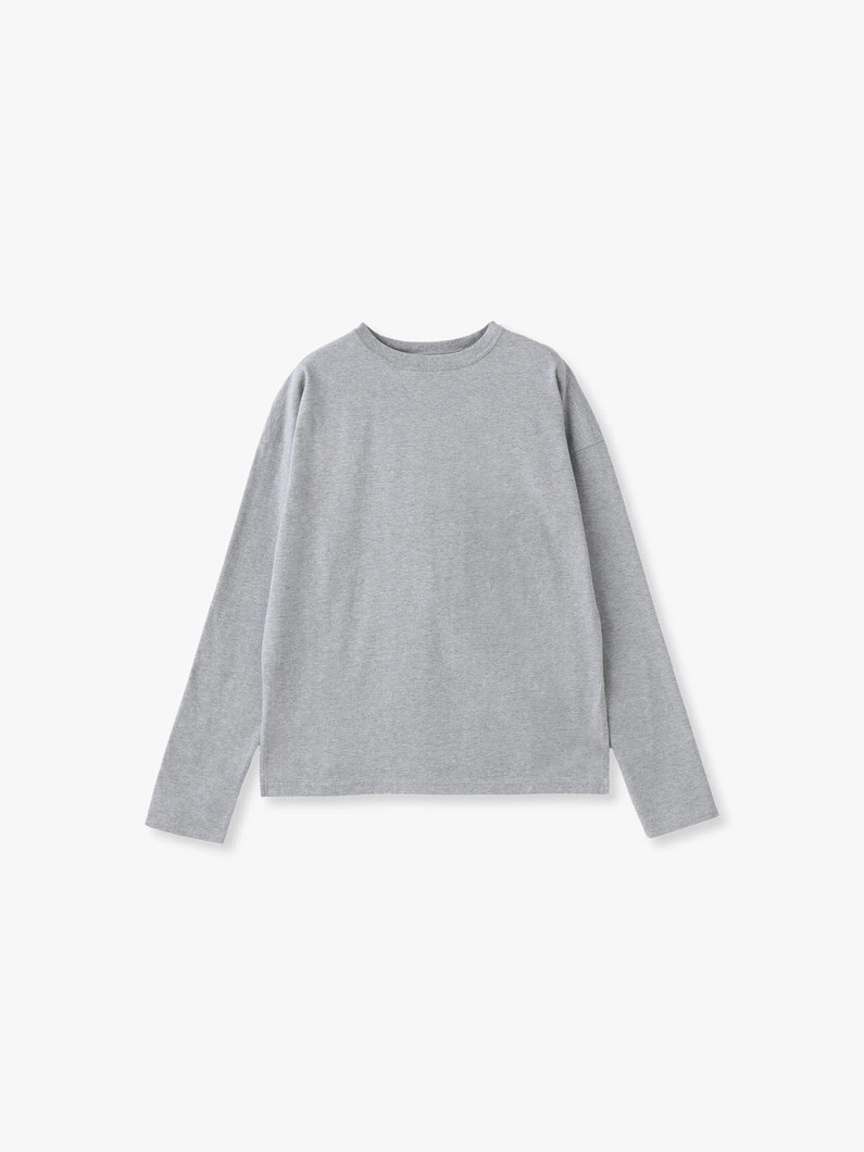 コンビニエント ロングスリーブティー（ホワイト/トップグレー/ブラック） 詳細画像 top gray