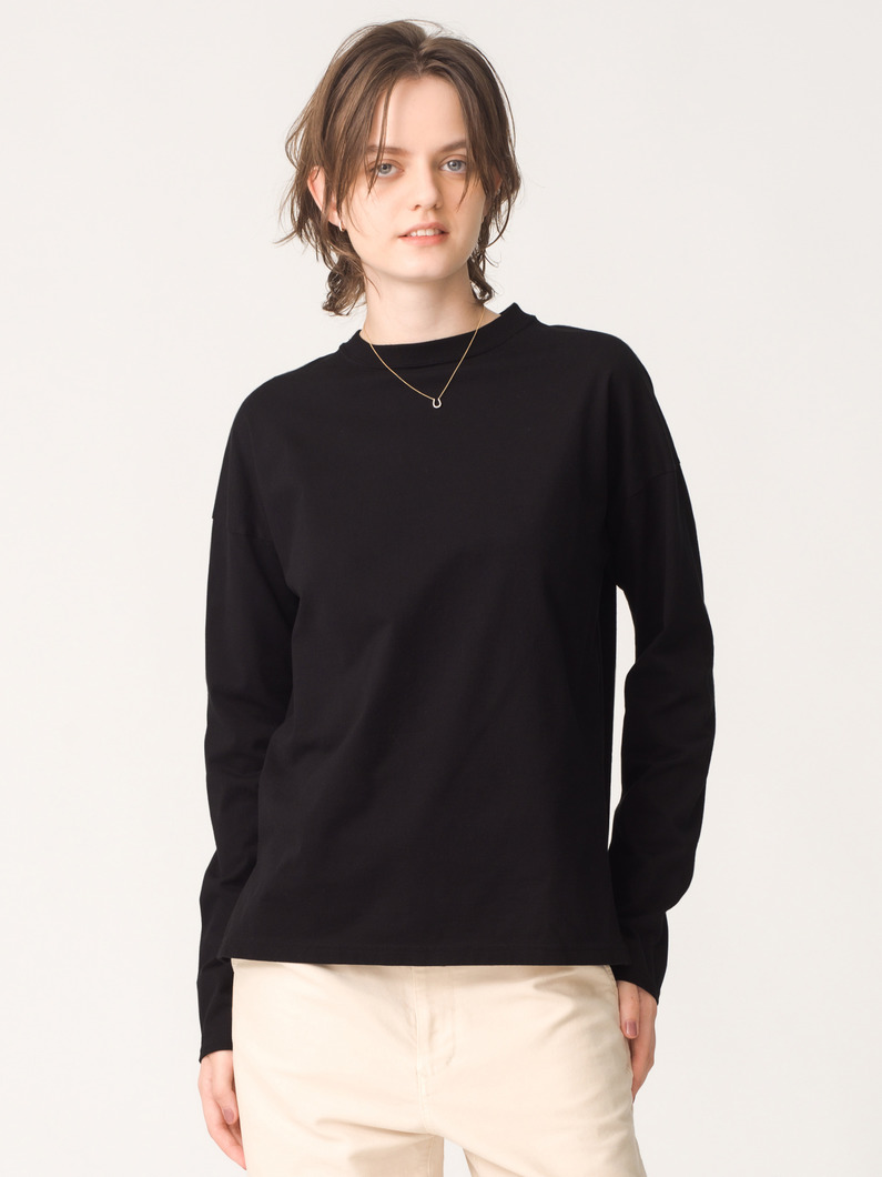 コンビニエント ロングスリーブティー（ホワイト/トップグレー/ブラック） 詳細画像 black