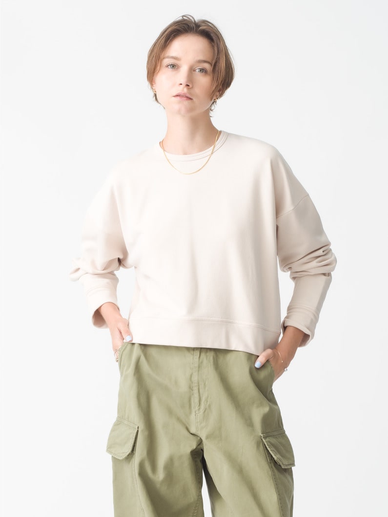 コットンキュプラ スウェットトップ 詳細画像 ivory 1