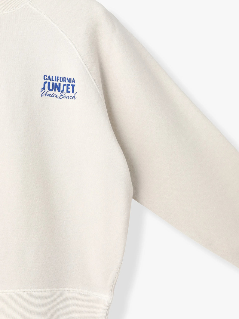 サンセットプリント スウェットトップ（アイボリー/ピンク） 詳細画像 pink 2