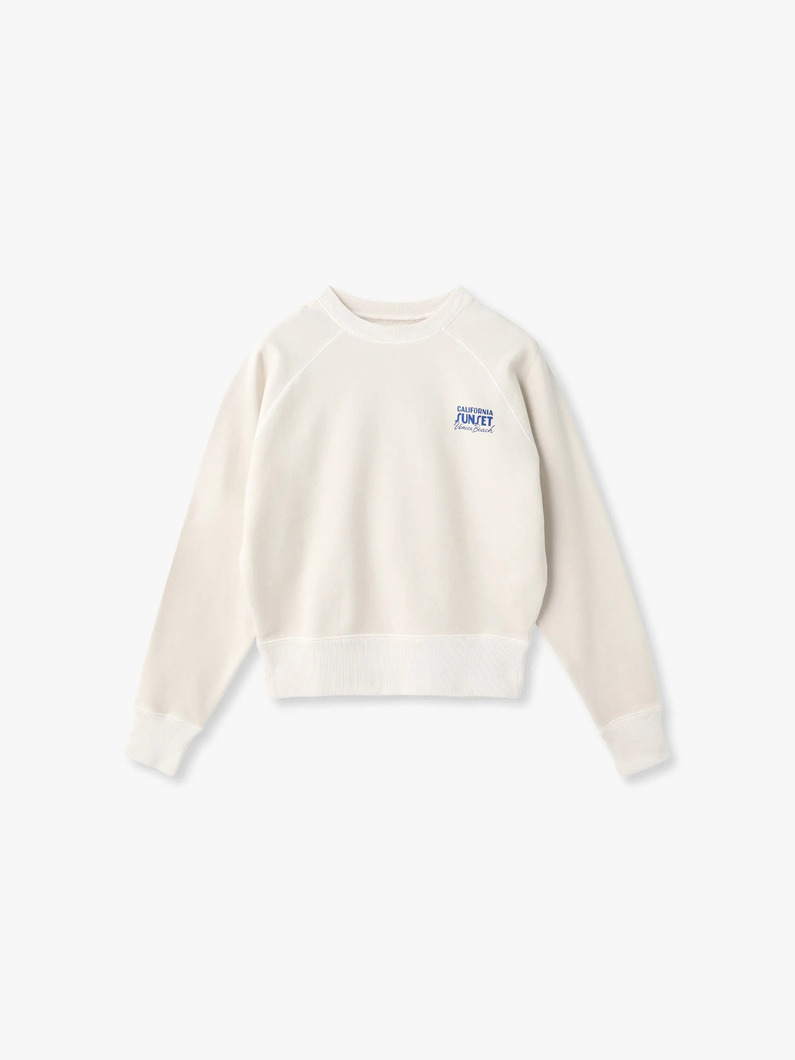 サンセットプリント スウェットトップ（アイボリー/ピンク） 詳細画像 ivory 3