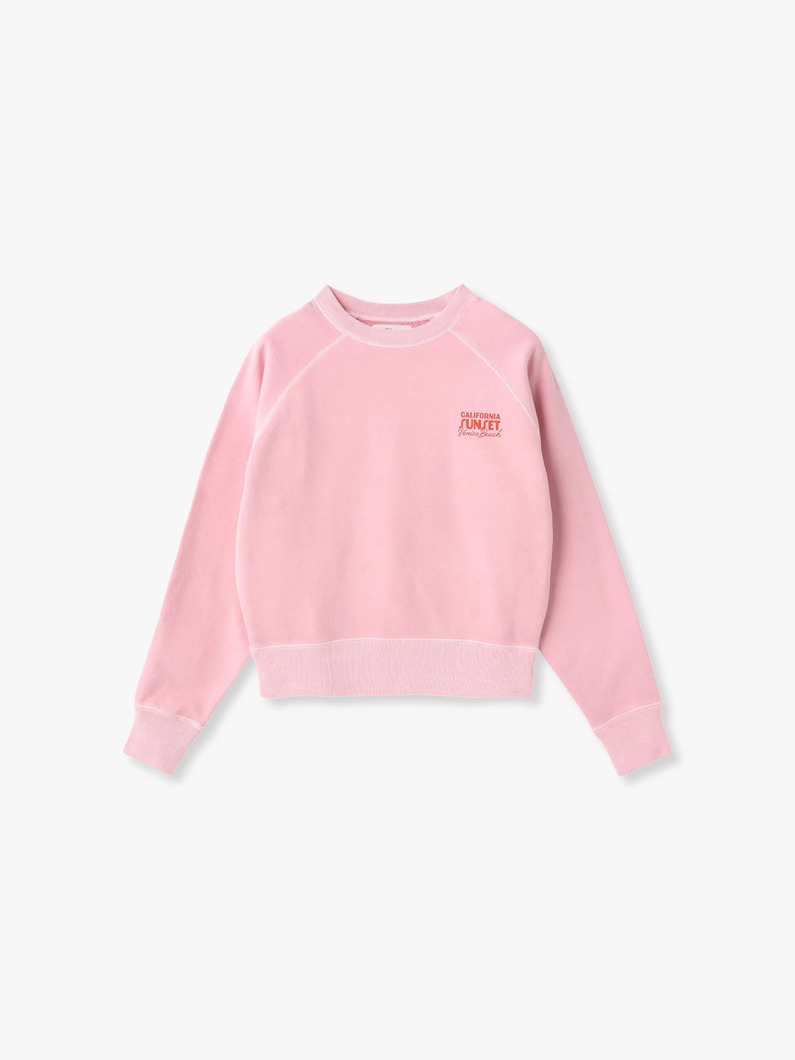 サンセットプリント スウェットトップ（アイボリー/ピンク） 詳細画像 pink 3