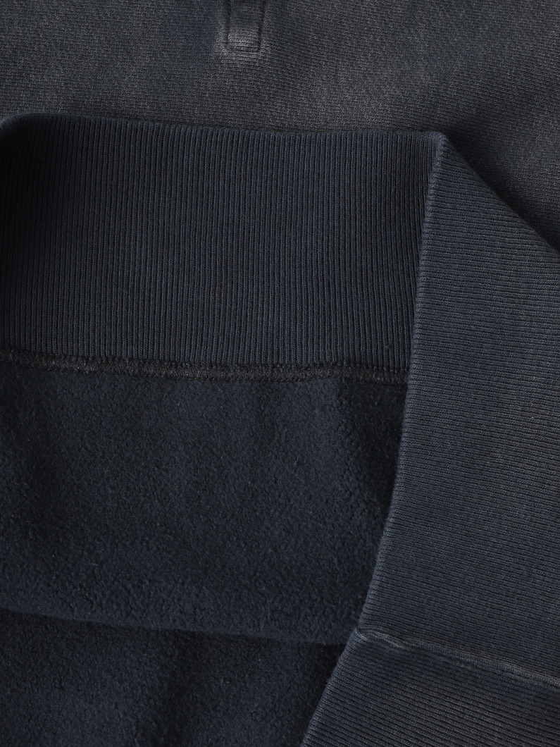 ビンテージ ハーフジップ リブカラー スウェットトップ 詳細画像 black 3