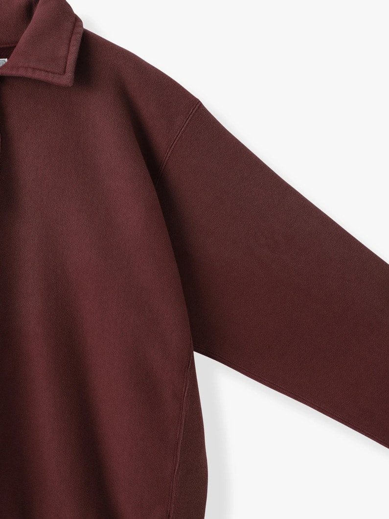 ビンテージ ハーフジップ スウェットトップ 詳細画像 burgundy 2