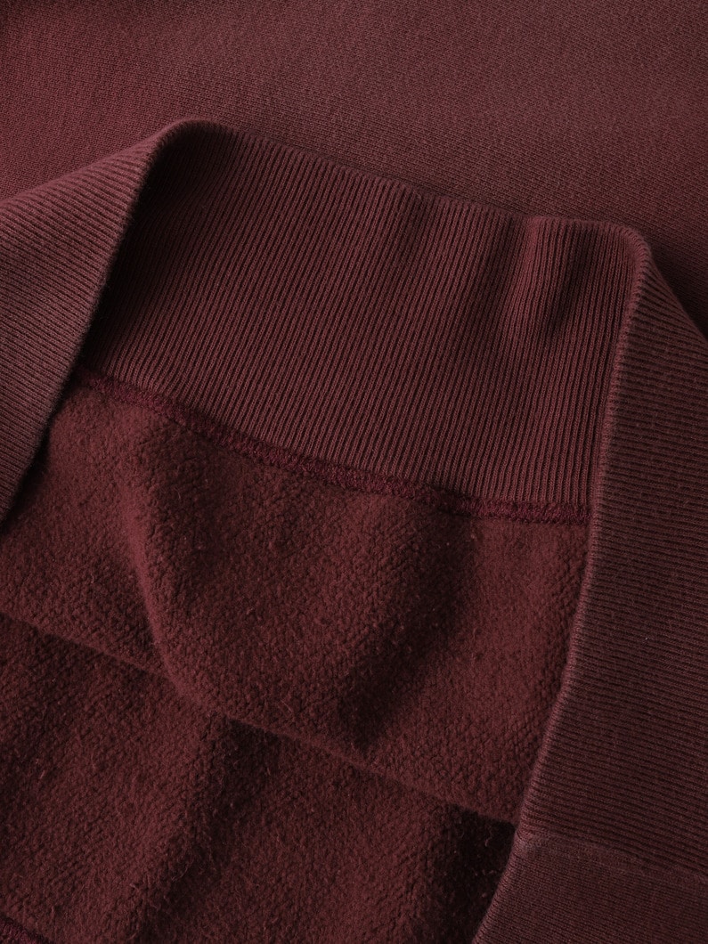 ビンテージ ハーフジップ スウェットトップ 詳細画像 burgundy 3