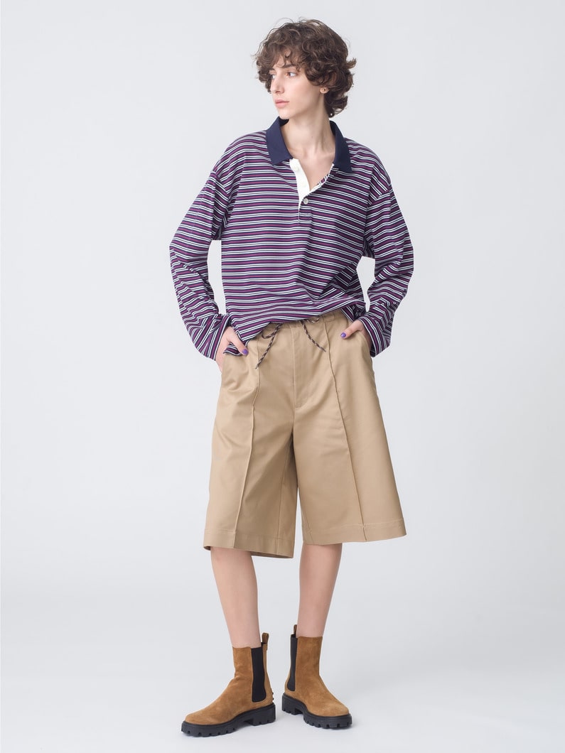 ラガーシャツ（バーガンディ/ネイビー） 詳細画像 navy 5