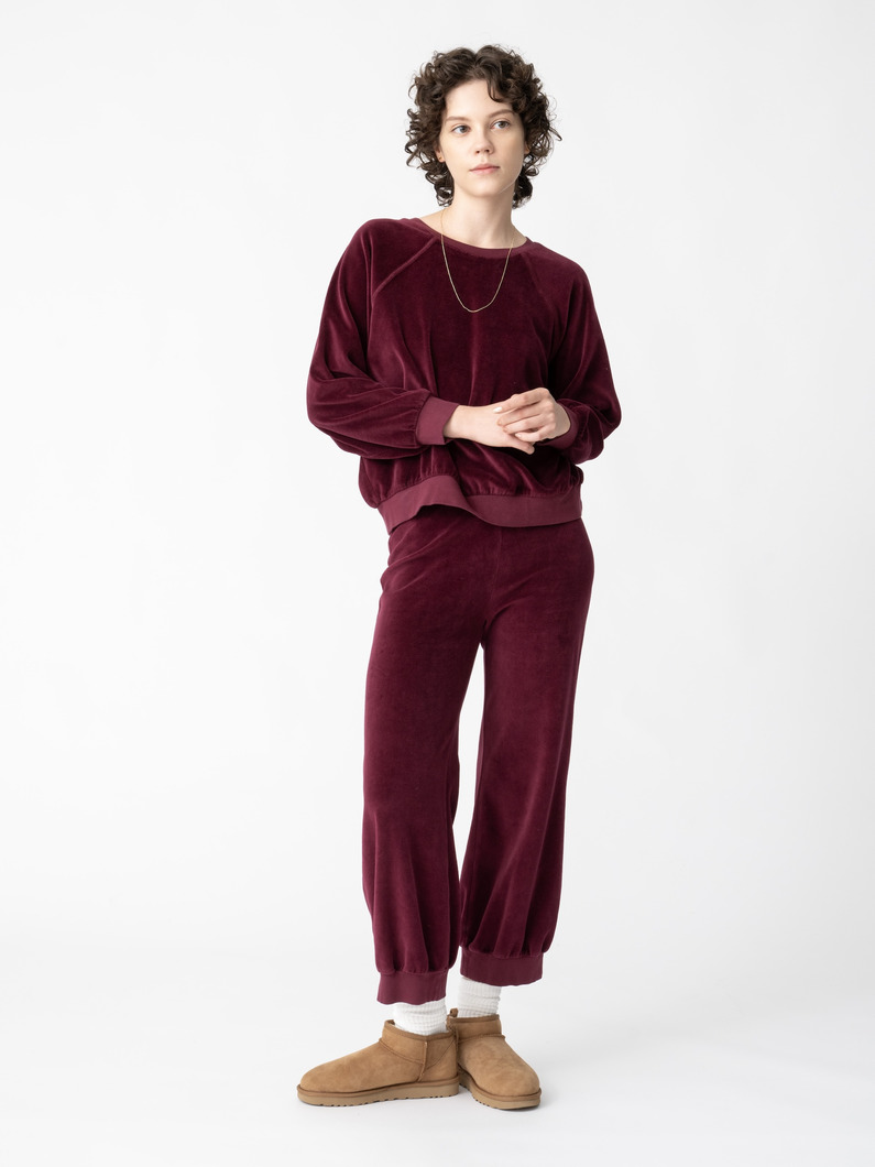 サモス オーバーサイズ スウェットシャツ（グレー/バーガンディ/パープル/アイボリー/ブラック） 詳細画像 burgundy 2