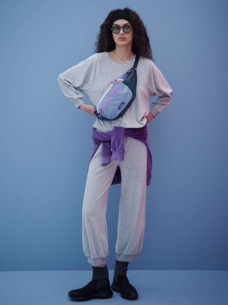 サモス オーバーサイズ スウェットシャツ（グレー/バーガンディ/パープル/アイボリー/ブラック） 詳細画像 gray 2