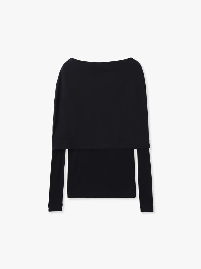ケープディティール コットンシルク トップ 詳細画像 black 1