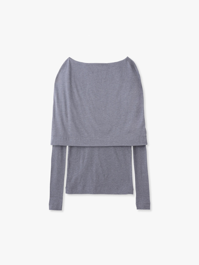 ケープディティール コットンシルク トップ 詳細画像 gray