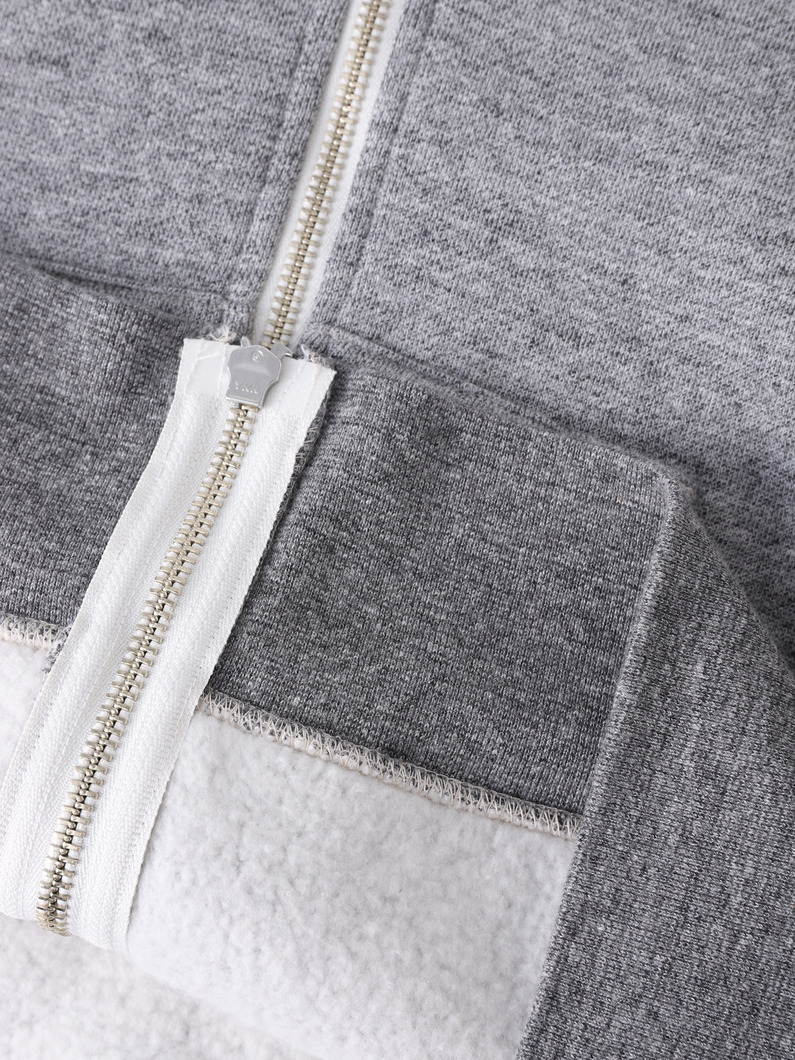 カルヴェ フルジップ フーディー（グレー/ライトグレー） 詳細画像 light gray 3