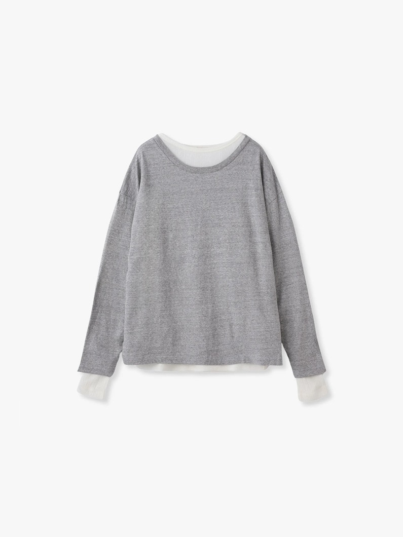 プレーティング リブ レイヤード ティー 詳細画像 light gray