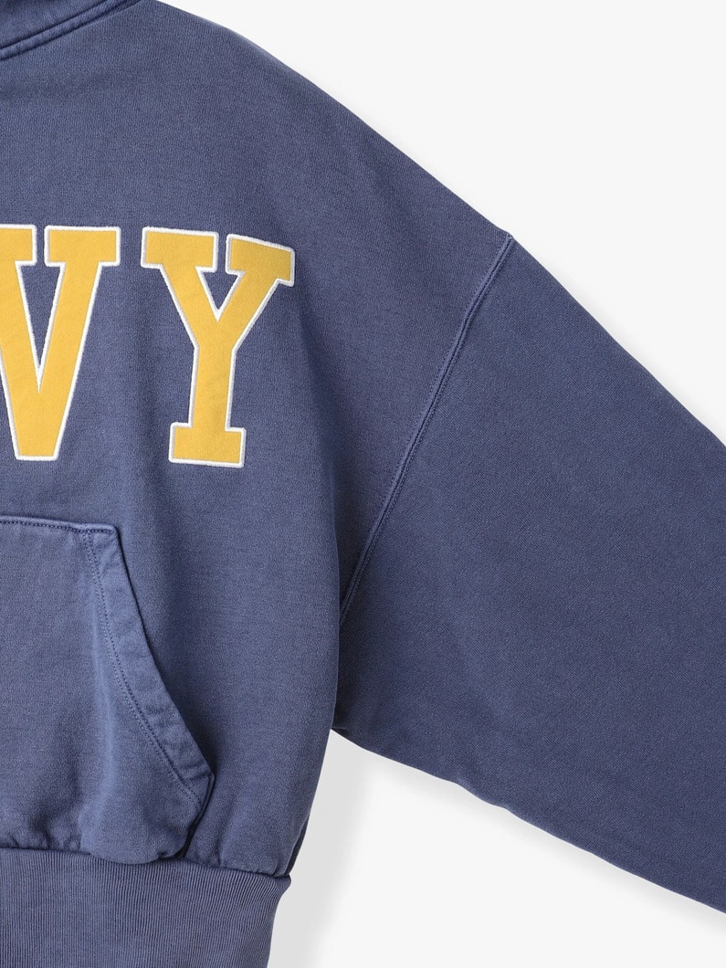 ネイビー ジップ フーディー 詳細画像 blue 2