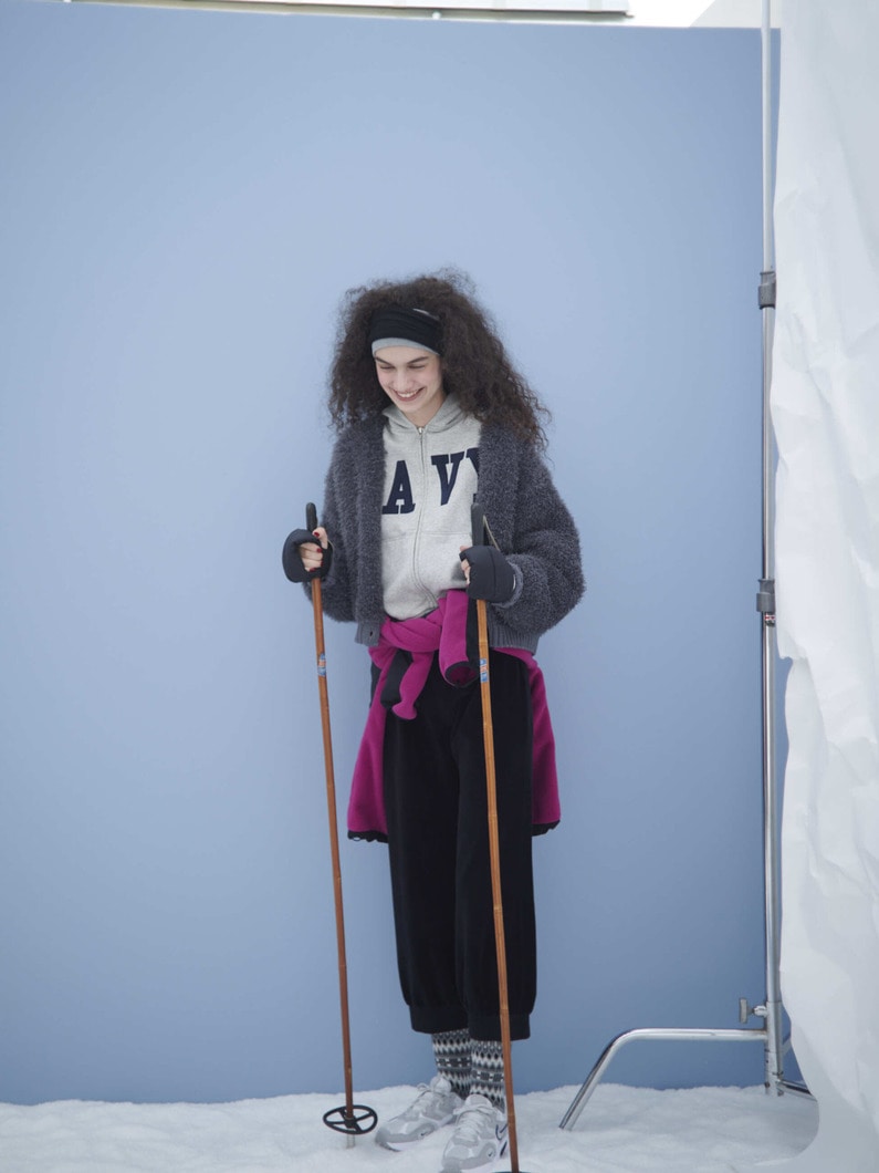 ネイビー ジップ フーディー 詳細画像 gray 2