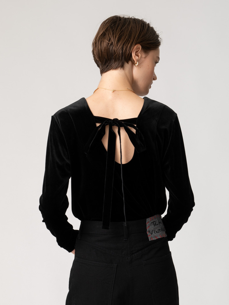 ベロアリボン トップ 詳細画像 black 1