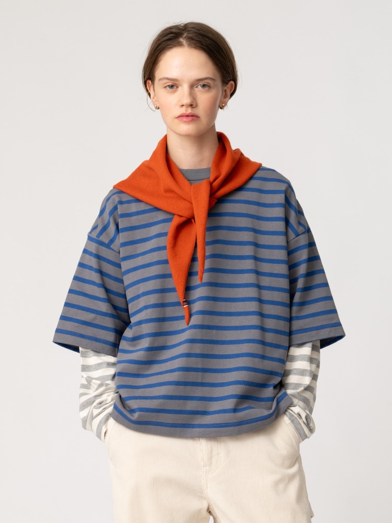 ストライプ レイヤード ロングスリーブティー 詳細画像 gray 2