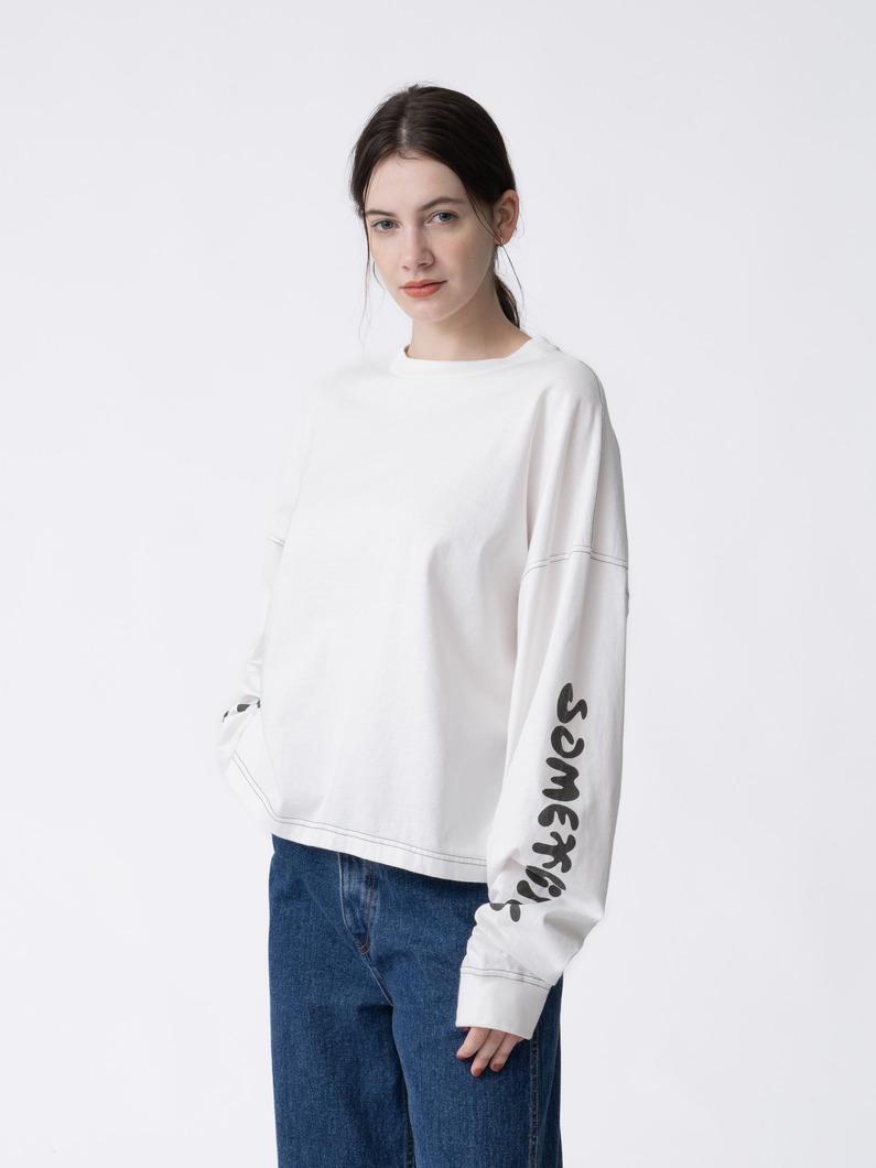 サムシング グッド ロングスリーブ ティー 詳細画像 white 1
