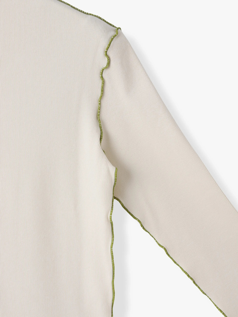 カラーステッチ メロウ リブトップス 詳細画像 green 2