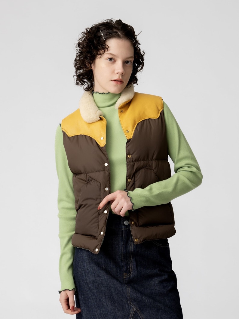 カラーステッチ メロウ リブトップス 詳細画像 green 3