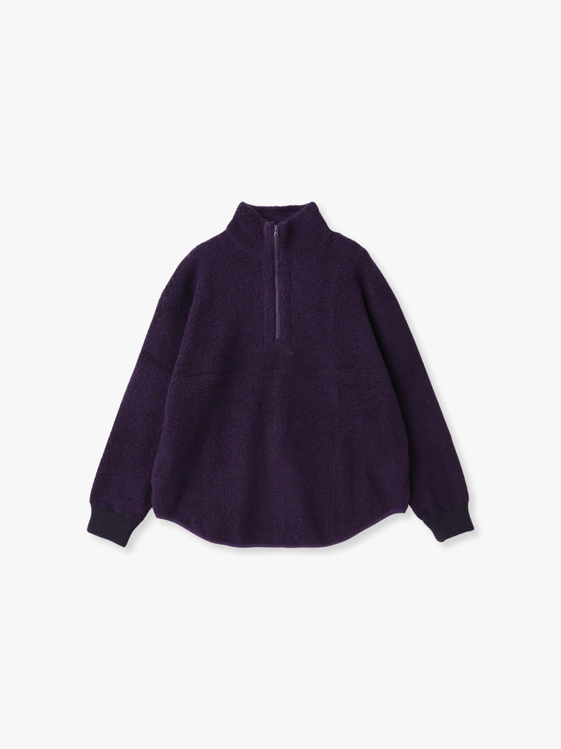 ウールボア ハーフジップ プルオーバー 詳細画像 purple 3