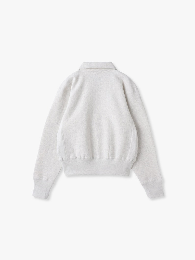 テリー フリース ハーフジップ プルオーバー（グレー/ライトグレー/ネイビー/レッド） 詳細画像 red 1