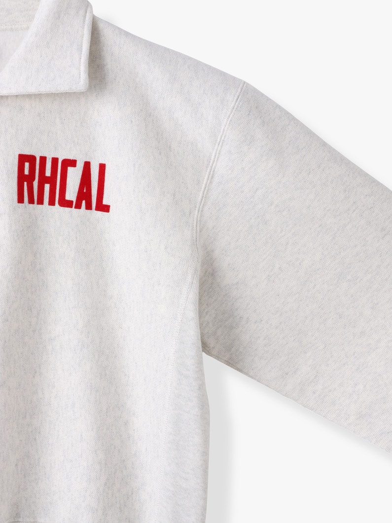 テリー フリース ハーフジップ プルオーバー（グレー/ライトグレー/ネイビー/レッド） 詳細画像 red 2