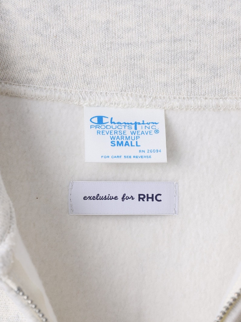 テリー フリース ハーフジップ プルオーバー（グレー/ライトグレー/ネイビー/レッド） 詳細画像 red 4