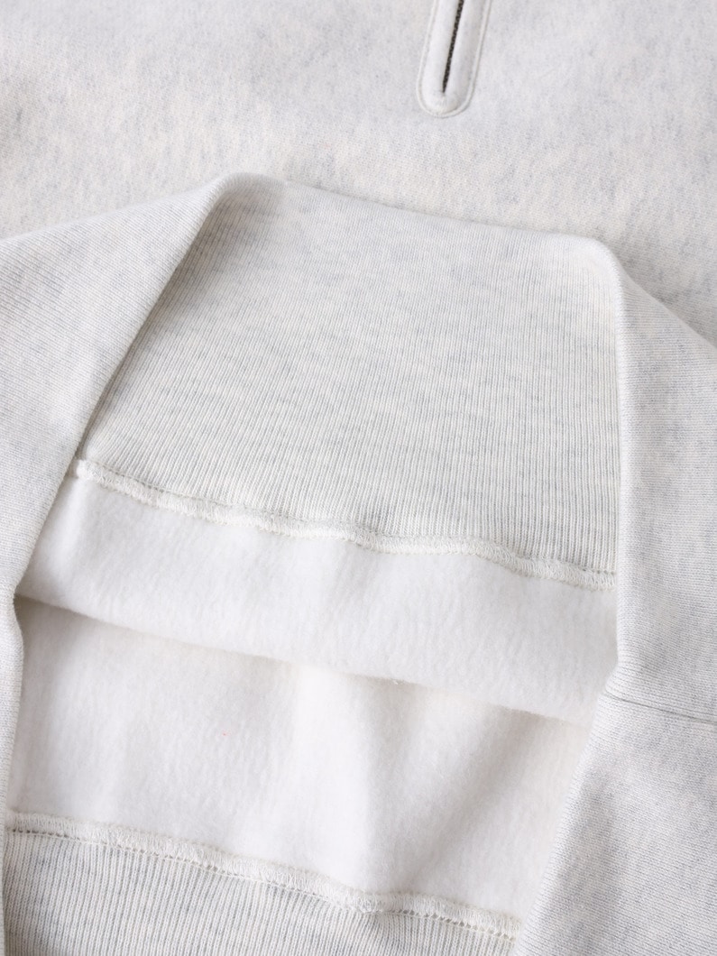 テリー フリース ハーフジップ プルオーバー（グレー/ライトグレー/ネイビー/レッド） 詳細画像 red 5