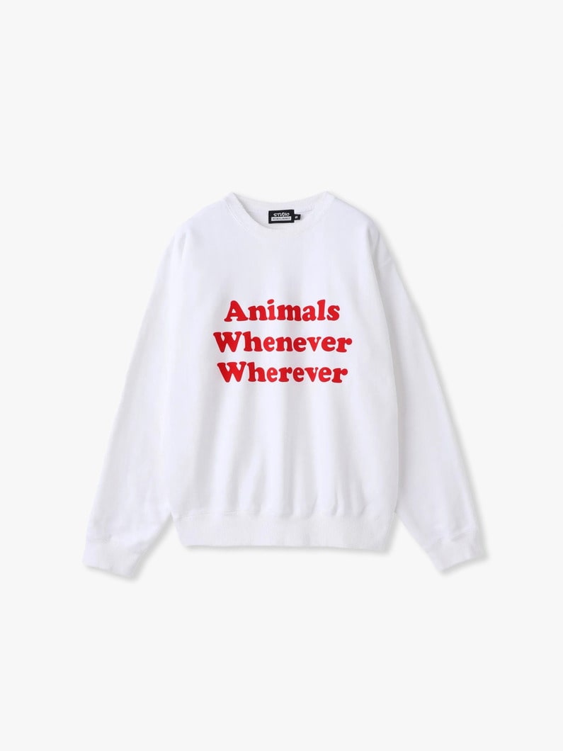 ウェネヴァー ウェアエヴァー スウェットシャツ（ブラック/ホワイト） 詳細画像 white