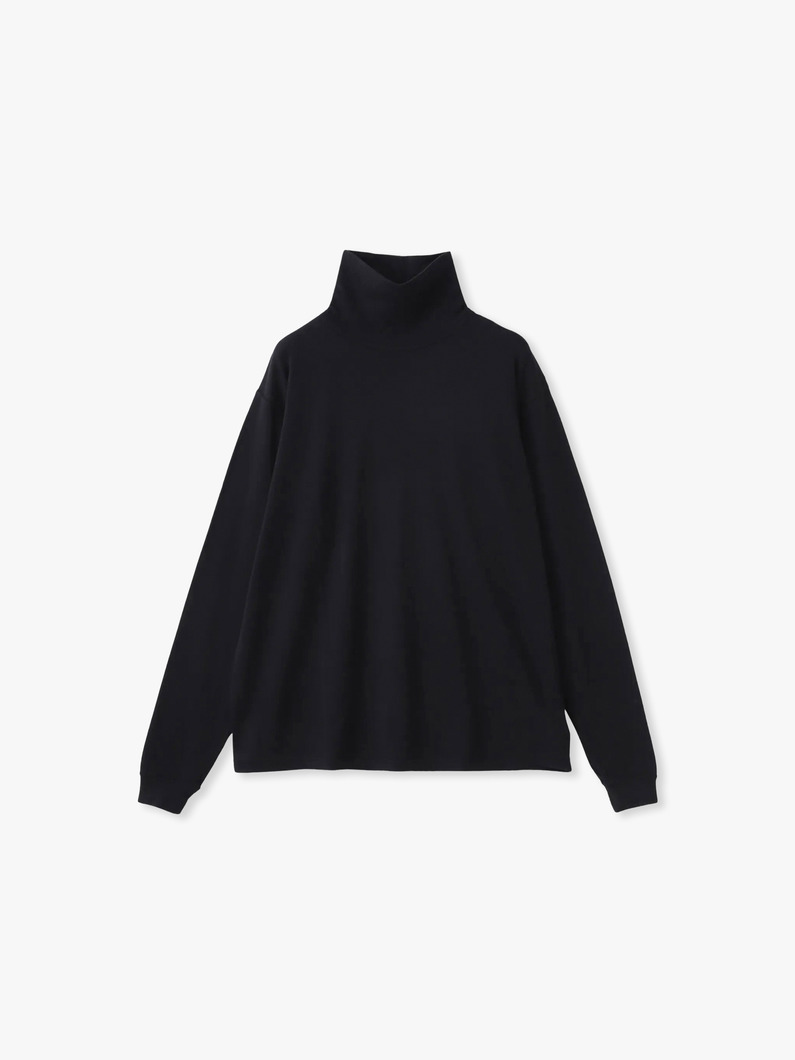 コットンカシミア タートルネックトップ 詳細画像 black 1