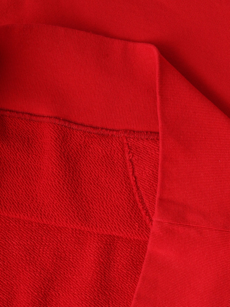 ハーフジップ スウェットトップ（オフホワイト/ブラウン/レッド） 詳細画像 red 4