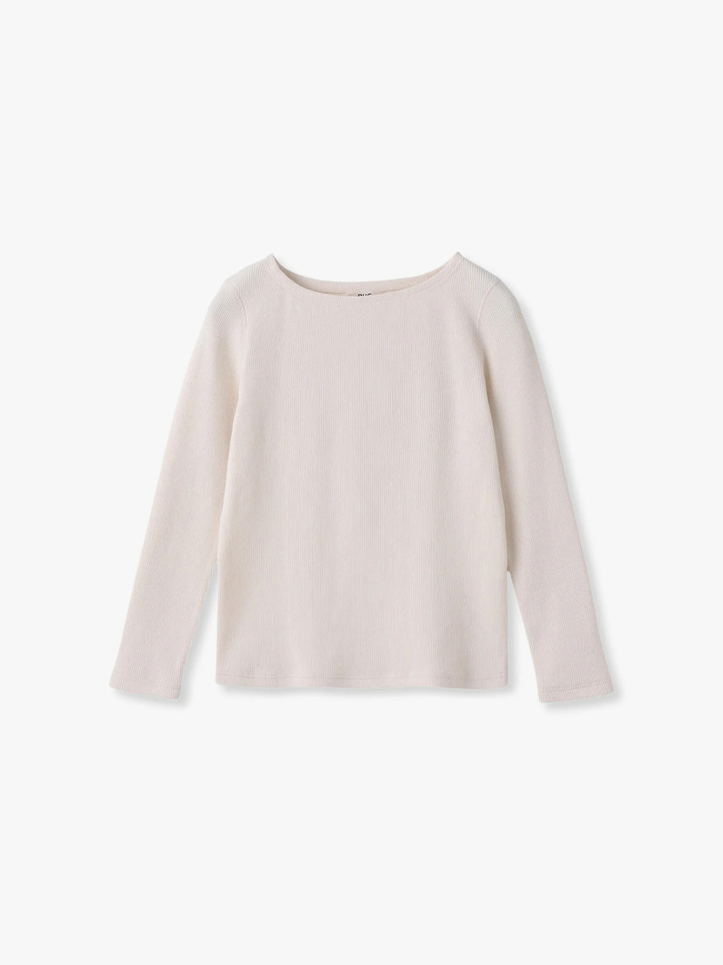 ワイドネック プルオーバー（ブラック/アイボリー） 詳細画像 ivory 3