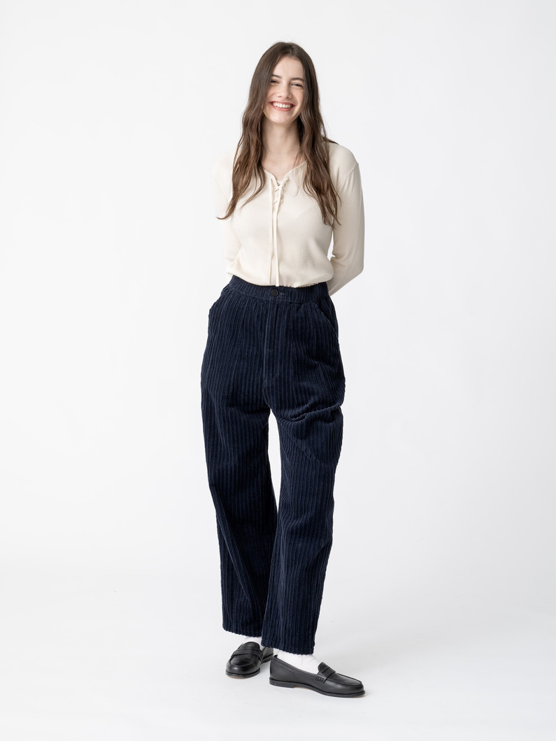 レースアップ プルオーバー（ブラック/アイボリー） 詳細画像 ivory 2