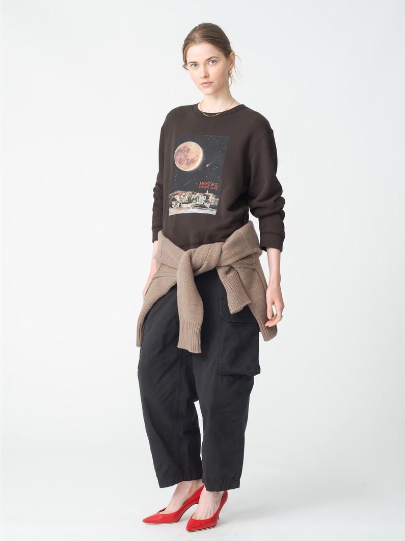 ビンテージ ホテルプリント スウェットトップ 詳細画像 black 2