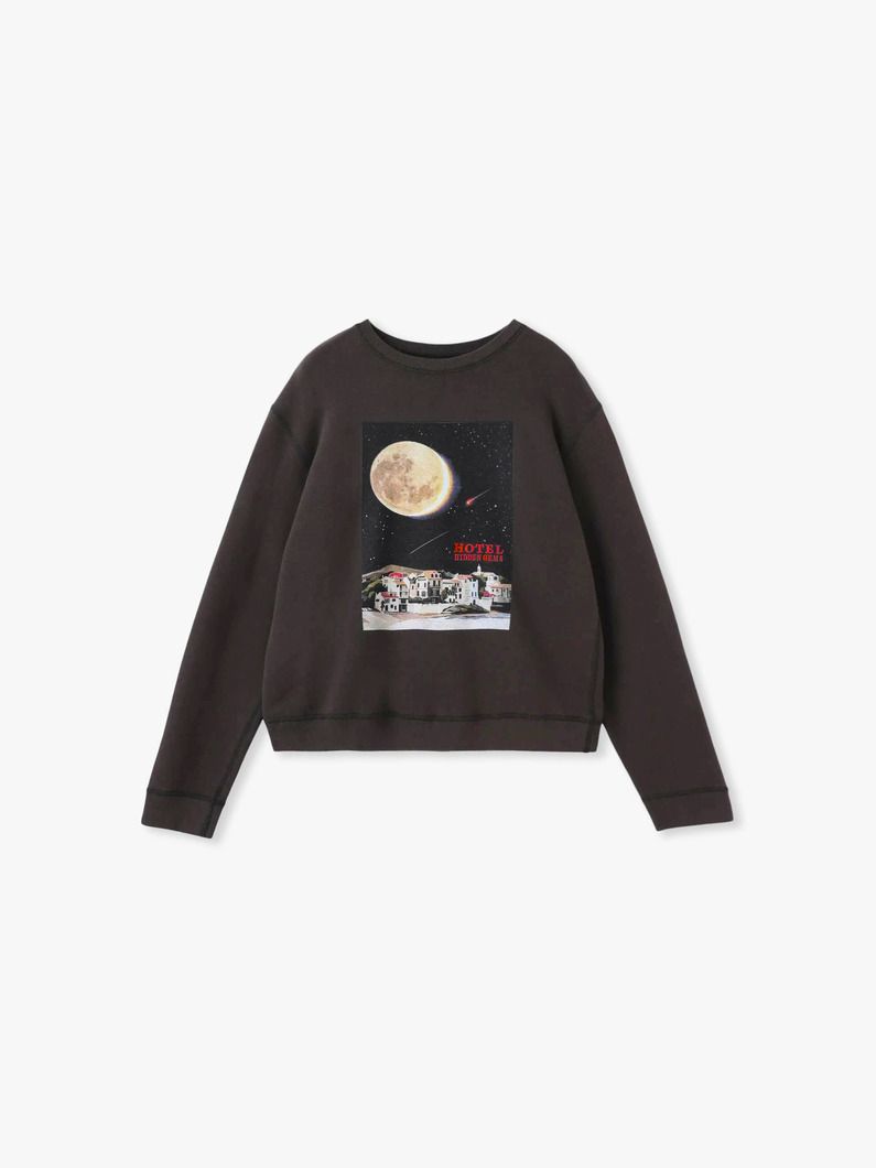 ビンテージ ホテルプリント スウェットトップ 詳細画像 black 3
