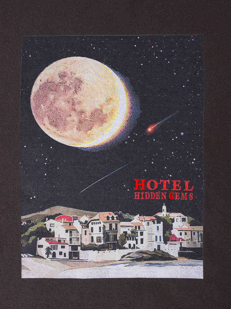 ビンテージ ホテルプリント スウェットトップ 詳細画像 black 4