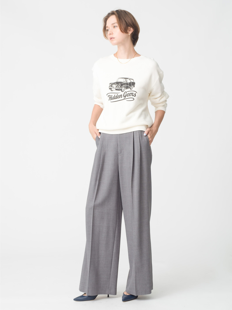 ビンテージ カープリント スウェットトップ 詳細画像 white 2