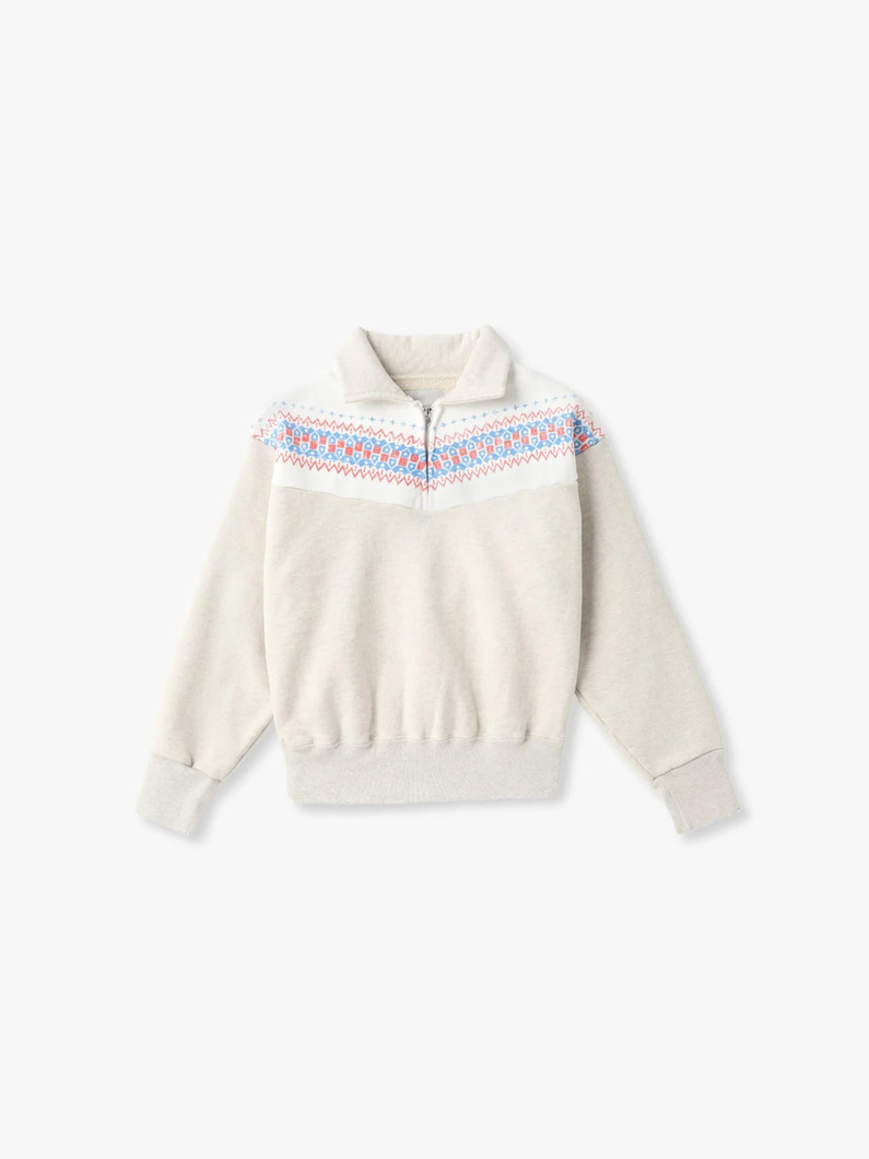 スノーフレーク ハーフジップ スウェットプルオーバー（グレー） 詳細画像 gray 3