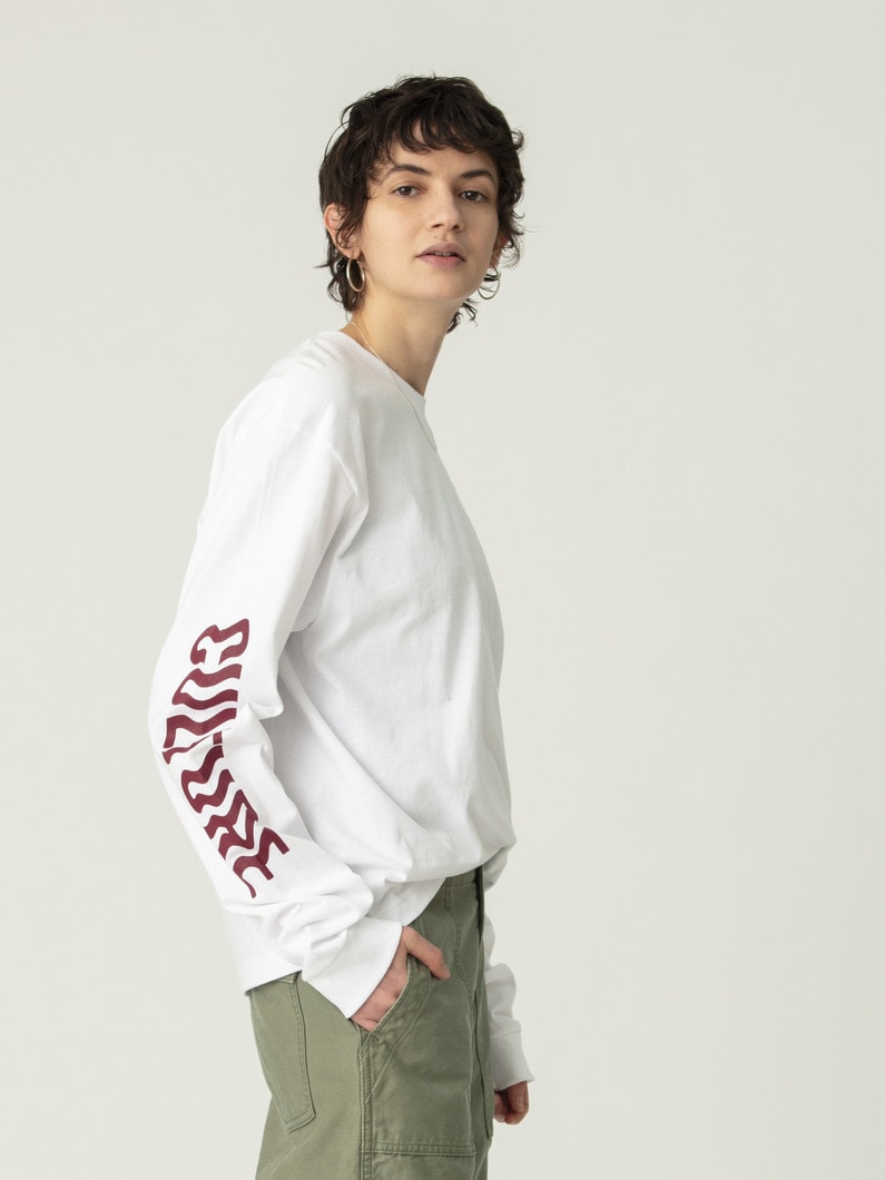 カルチャー プリント ロングスリーブティー 詳細画像 white 3