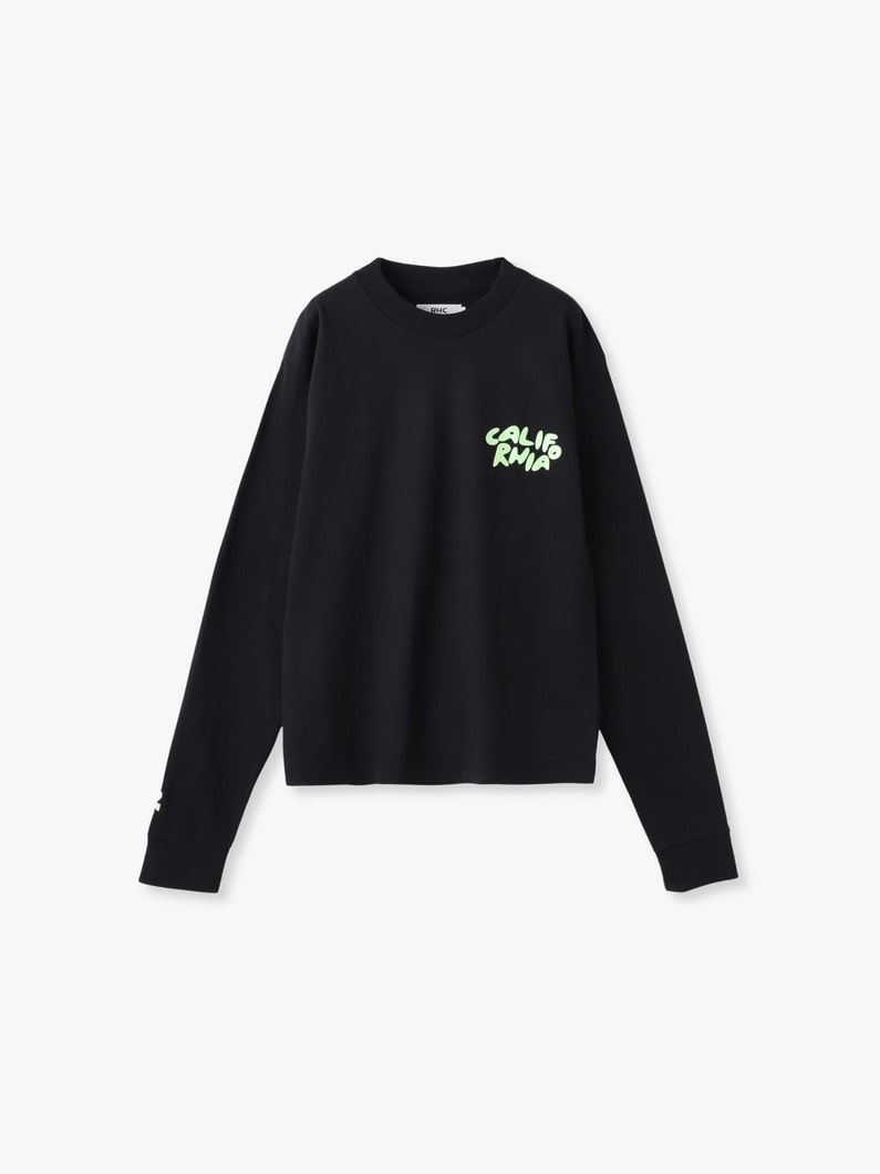 カリフォルニア プリント ロングスリーブティー 詳細画像 black 2