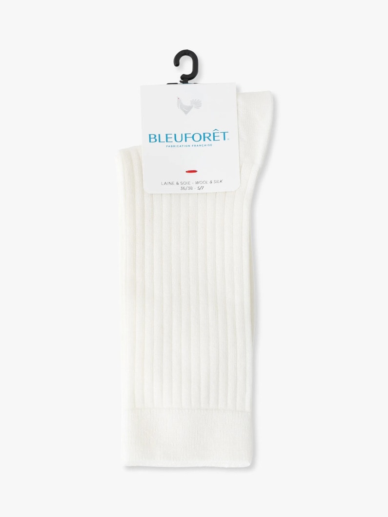 ウールシルク リブソックス 詳細画像 beige 2