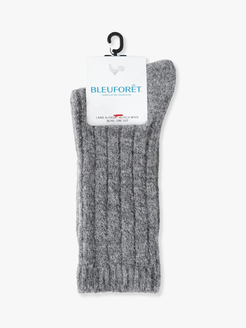 アルパカウール リブソックス 詳細画像 gray 2