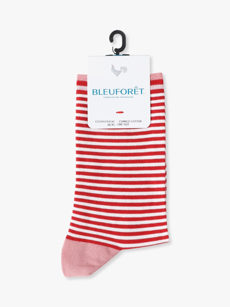 ストライプ ソックス 詳細画像 red 2