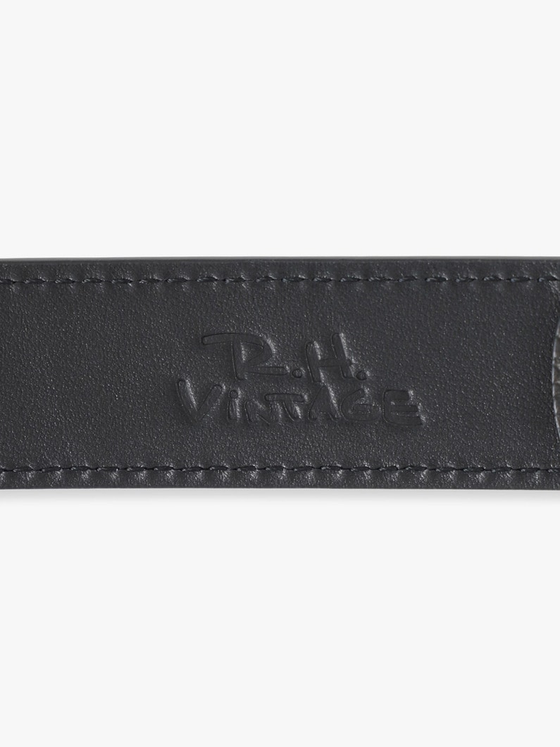 マット レザーベルト（ブラック/ブラウン） 詳細画像 black 3